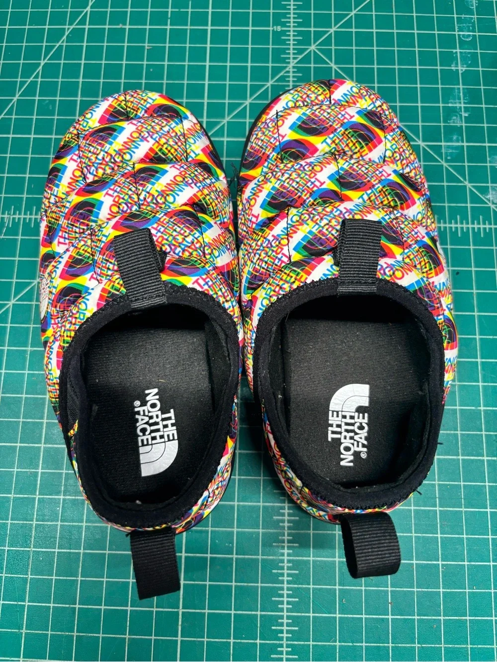 The North Face Kids' Multicolor Quilted Slip-On Shoes mule slippers camping